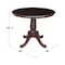 International Concepts Round 36 in Round Top Pedestal Table, 28.9 inH, Rich Mocha, 36 W, 36 L, 29.1 in H, Wood, Rich Mocha K15-36RT - alternate 2